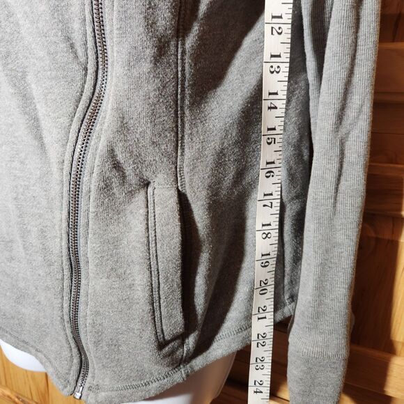 Maurices Asymmetrical Zip Top – Women’s Medium – Sherpa Collar – Gray - Picture 4 of 6